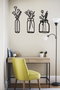 Wallity Flower In The Bottle Escultura de pared de metal Negro